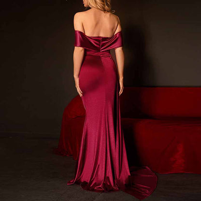 Women's Off Shoulder Mermaid Prom Dresses