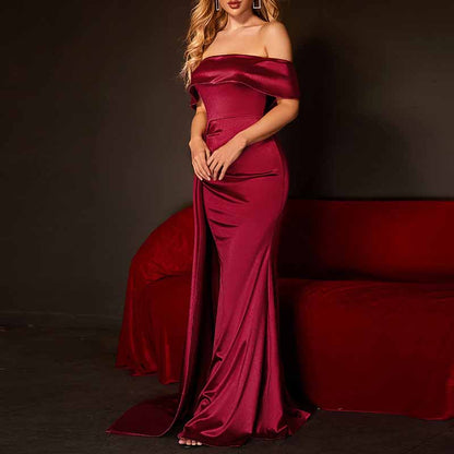 Women's Off Shoulder Mermaid Prom Dresses