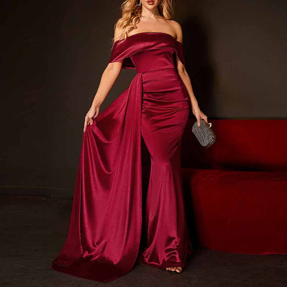 Women's Off Shoulder Mermaid Prom Dresses