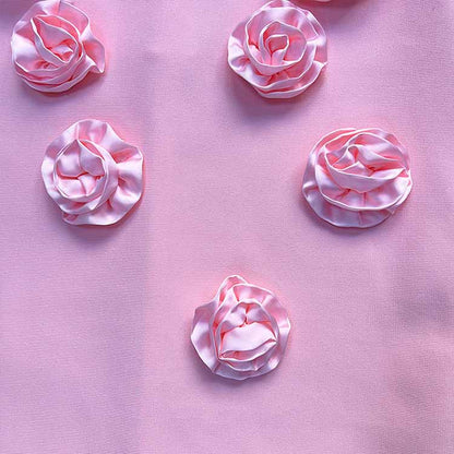 Off Shoulder Body-con Midi Dress With Flower Appliques