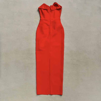 Off Shoulder Body-con Midi Dress With Flower Appliques