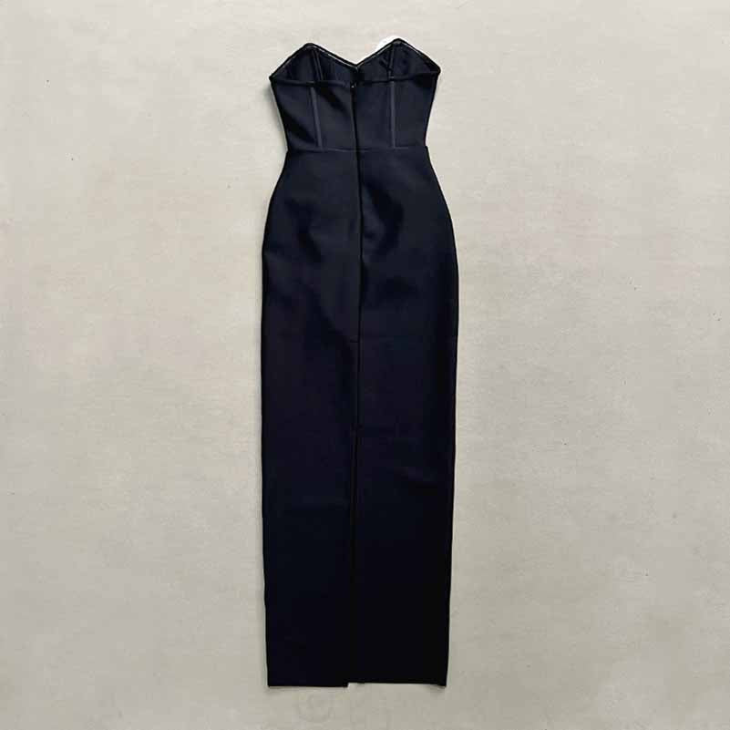 Off Shoulder Body-con Midi Dress With Flower Appliques