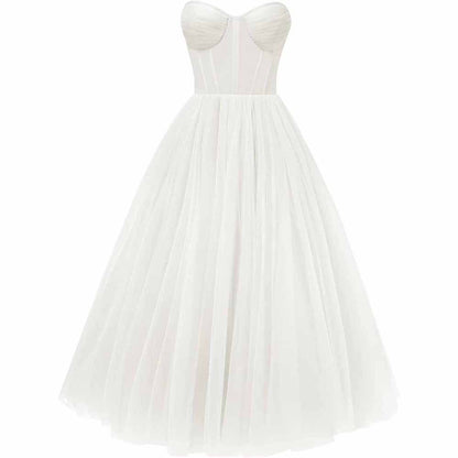 Tulle Prom Dresses Teens Ball Gown Corset Homecoming Dresses Tea Length Formal Cocktail Dress