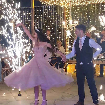 Tulle Prom Dresses Teens Ball Gown Corset Homecoming Dresses Tea Length Formal Cocktail Dress