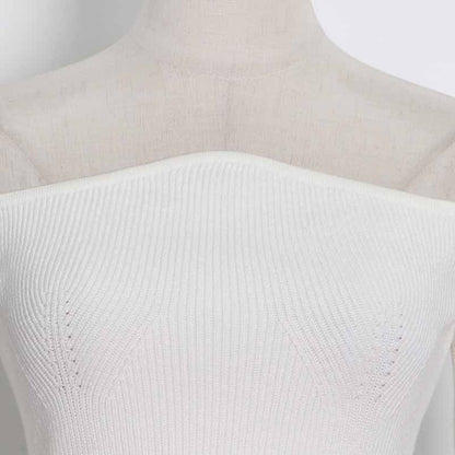 Off-Shoulder Long Sleeve Slim Fitted Tops