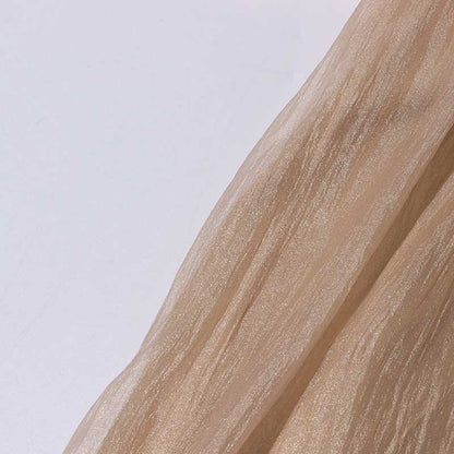 Long Ruffle Sleeves Lace-Up Tulle Shirt Formal Top