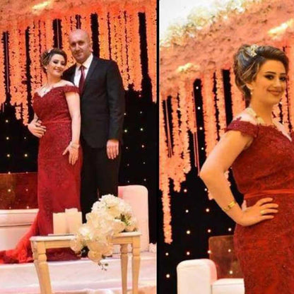 Women Mermaid Lace Bridesmaid Dress Long Evening Dress Wedding Prom Gowns