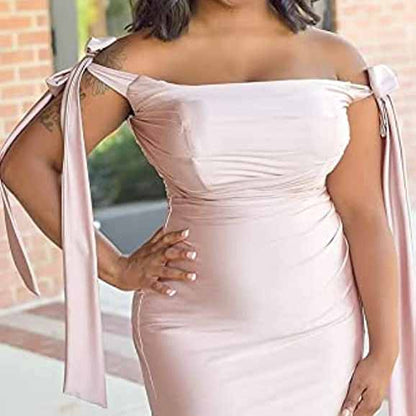 Off Shoulder Bridesmaid Dresses Mermaid Prom Dresses High Slit Formal Evening Gowns