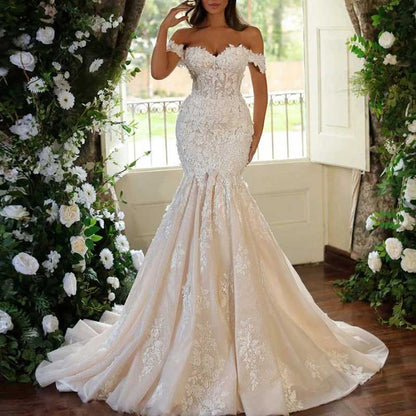 Sweetheart Off The Shoulder Mermaid Wedding Dress