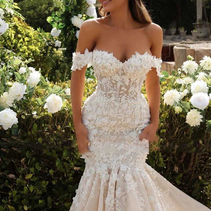 Sweetheart Off The Shoulder Mermaid Wedding Dress