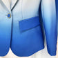 Women Luxury Gradient Ombre Blazer + Mid-High Rise Flare Trousers Suit Pants Suit