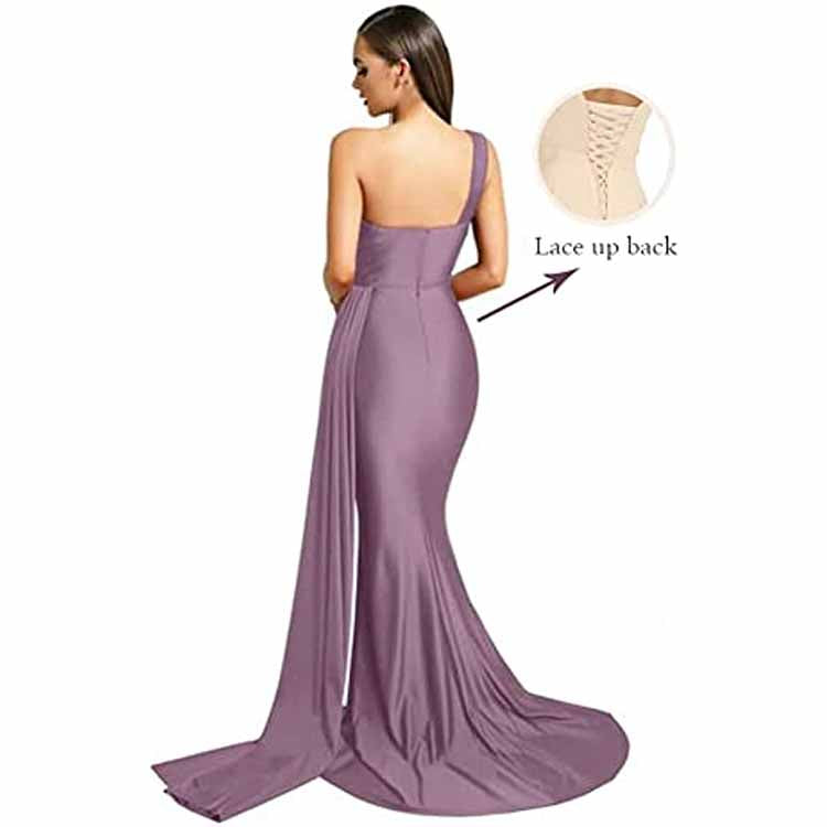 tie up back bridesmaid dress High Slit U-Neck Chiffon Bridesmaid Dress with Ruffle Sleeves and Open Back  Bow Detail main image 1