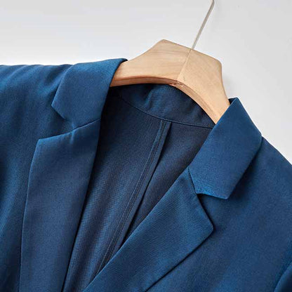 Women Single-Breasted Blazer Solid Color Fashion Blazer Jacket