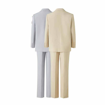 One Button Beaded Pantsuit – Women's Business Suit for Office & Evening