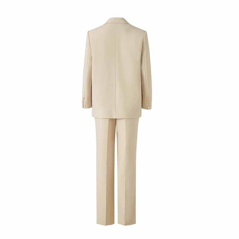 One Button Beaded Pantsuit – Women's Business Suit for Office & Evening