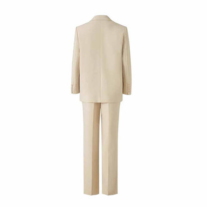 One Button Beaded Pantsuit – Women's Business Suit for Office & Evening