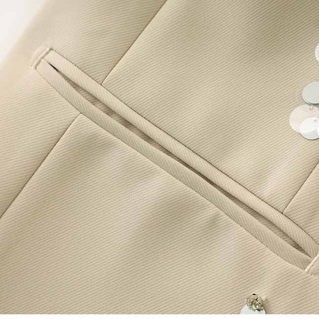 One Button Beaded Pantsuit – Women's Business Suit for Office & Evening