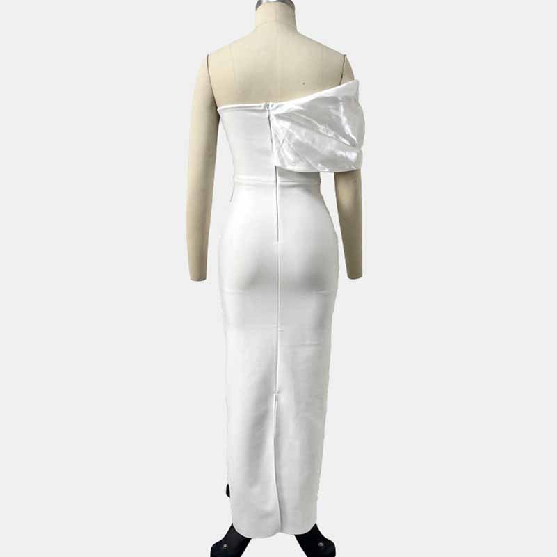 Sexy One Shoulder Bodycon Dress with Beads – Formal Evening Wear