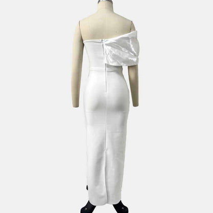 Sexy One Shoulder Bodycon Dress with Beads – Formal Evening Wear