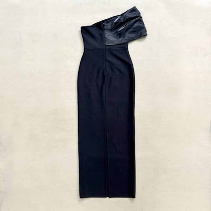 Sexy One Shoulder Bodycon Dress with Beads – Formal Evening Wear