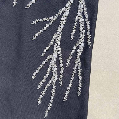 Sexy One Shoulder Bodycon Dress with Beads – Formal Evening Wear