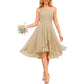 One Shoulder Junior Bridesmaid Dresses for Women Chiffon Wedding Guest Dress