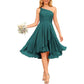 One Shoulder Junior Bridesmaid Dresses for Women Chiffon Wedding Guest Dress