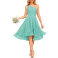 One Shoulder Junior Bridesmaid Dresses for Women Chiffon Wedding Guest Dress