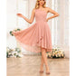 One Shoulder Junior Bridesmaid Dresses for Women Chiffon Wedding Guest Dress