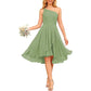 One Shoulder Junior Bridesmaid Dresses for Women Chiffon Wedding Guest Dress