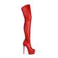 Women's Overknee Matte Boots Dance Platform Stiletto Stretch Thigh High Boots