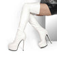 Women's Overknee Matte Boots Dance Platform Stiletto Stretch Thigh High Boots