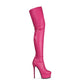 Women's Overknee Matte Boots Dance Platform Stiletto Stretch Thigh High Boots