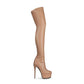 Women's Overknee Matte Boots Dance Platform Stiletto Stretch Thigh High Boots