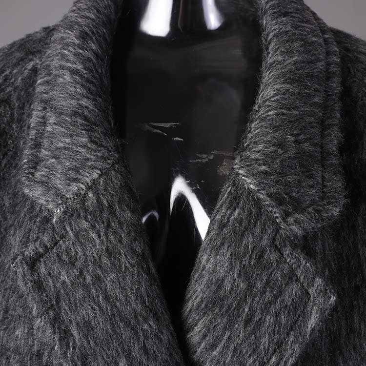 Oversized wool blend coat grey with a stylish collar and soft texture for casual or formal wear