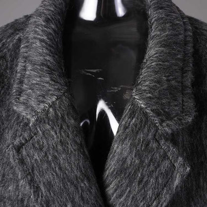 Oversized wool blend coat grey with a stylish collar and soft texture for casual or formal wear