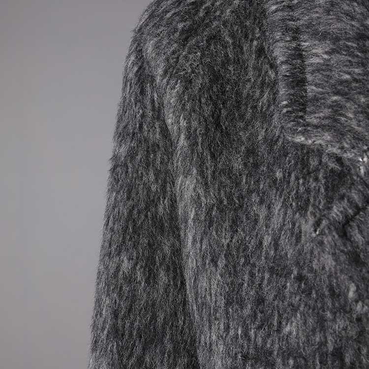 Oversized wool blend coat grey with a soft texture and stylish design for winter fashion