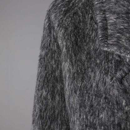 Oversized wool blend coat grey with a soft texture and stylish design for winter fashion