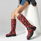 Women’s Knee High Low Heels Boots Pull-On Riding Boots