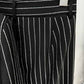 Women's Striped Blazer Set Single Button Diamond Suit Pants Set