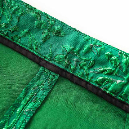 Green 3D Embroidered Suit Formal Pantsuit Stage Performance Two Pieces Suit