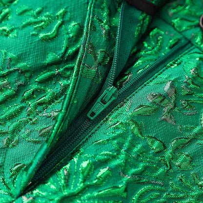 Green 3D Embroidered Suit Formal Pantsuit Stage Performance Two Pieces Suit