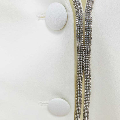 Womens Street Fashion Pantsuit Bell-bottom Trousers Suit with Beads