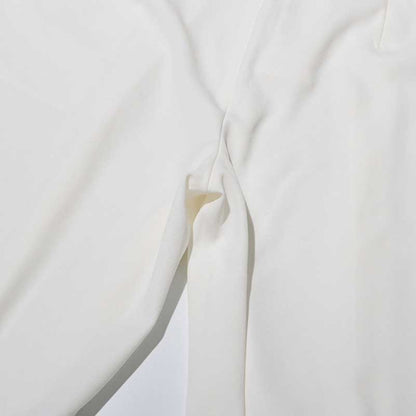 White Sequin Blazer Pantsuit Short Coat + Wide Legs 2 Pieces Set