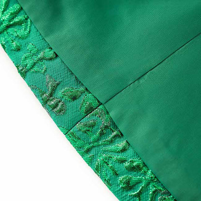 Green 3D Embroidered Suit Formal Pantsuit Stage Performance Two Pieces Suit