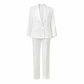 Women’s Two Pieces Pantsuits Office Lady Suit Set Formal Wedding Suit