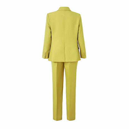 Women’s Two Pieces Pantsuits Office Lady Suit Set Formal Wedding Suit