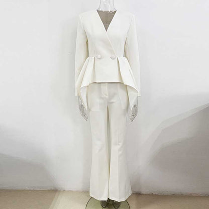 Womens 2 Pieces Formal Flared Pantsuit