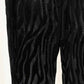 Zebra Velvet Black Bodysuit with flared trousers in black