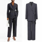 Womens Pantsuit Lace up Trouser Suit Two Pieces Formal Trendy suit